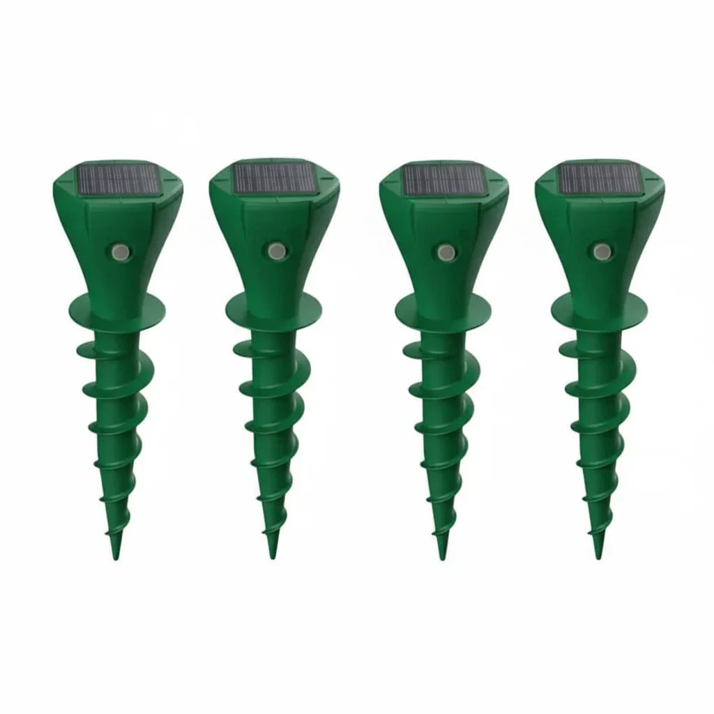 Solar Mole Repellent Stake Ultrasonic Garden Pest Deterrent