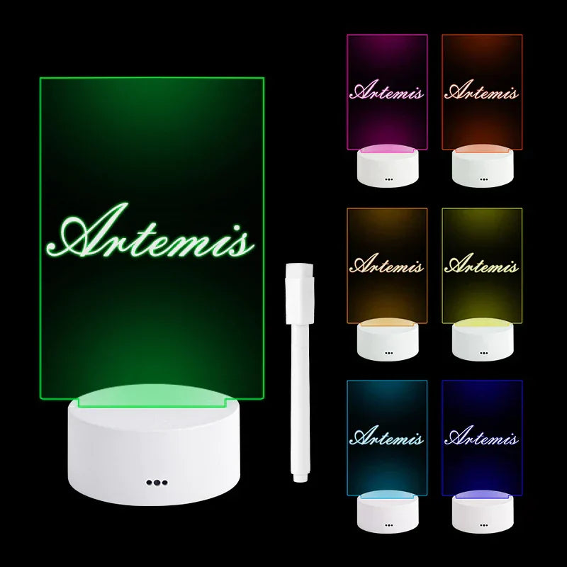 Illuminated Acrylic Writing Board with USB Power