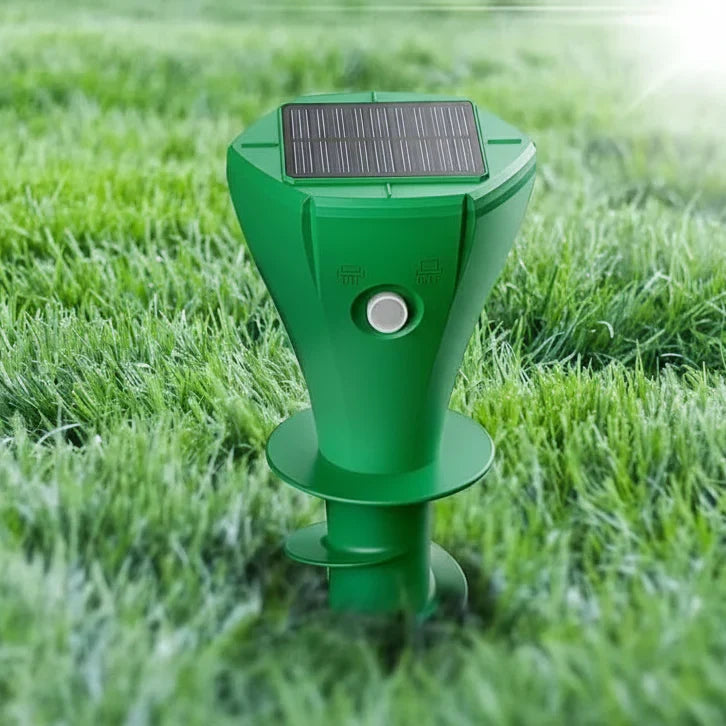 Solar Mole Repellent Stake Ultrasonic Garden Pest Deterrent