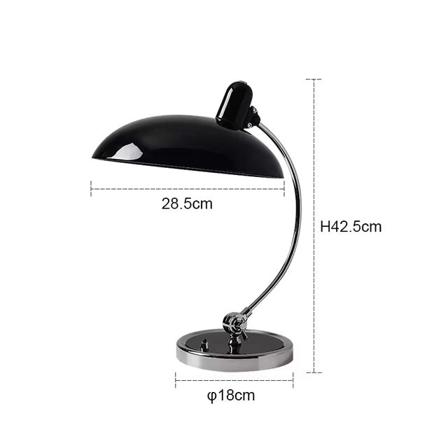 ScandiArc Table Lamp | Bauhaus-Inspired Curved Metal Design