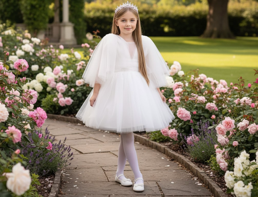 VERONIQUE GIRLY WHITE DRESS