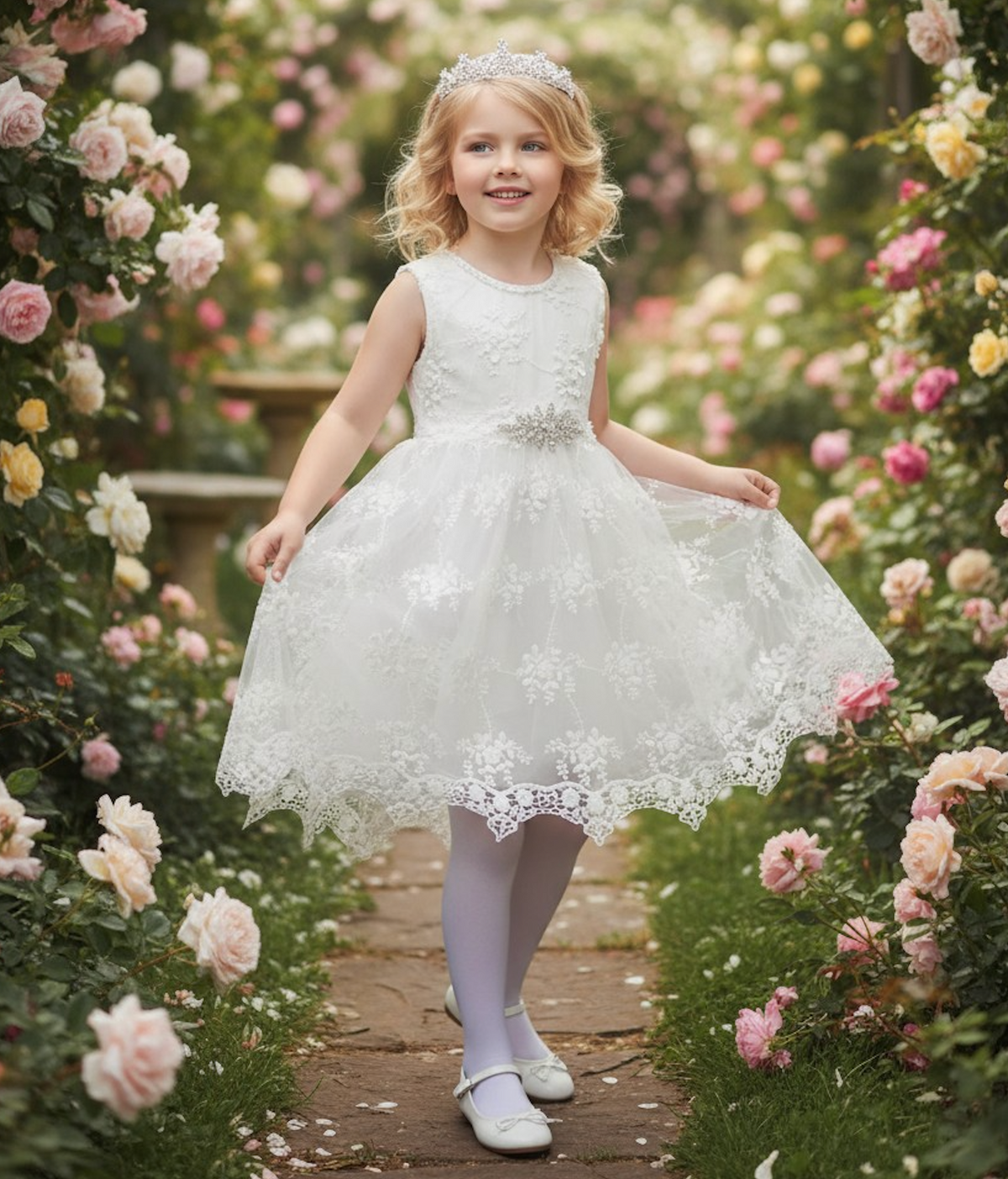 ARIANA WHITE DRESS & BELT SET