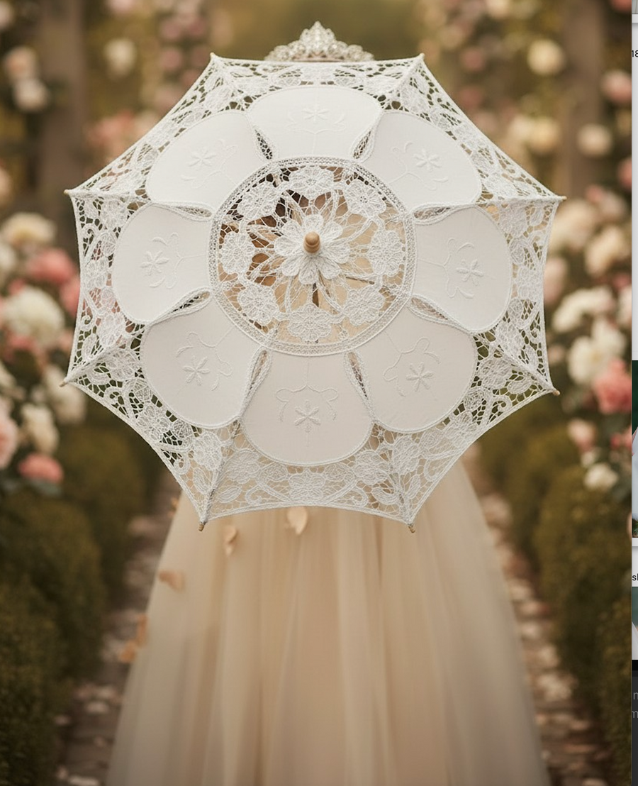 THE AMELIA VINTAGE LACE PARASOL