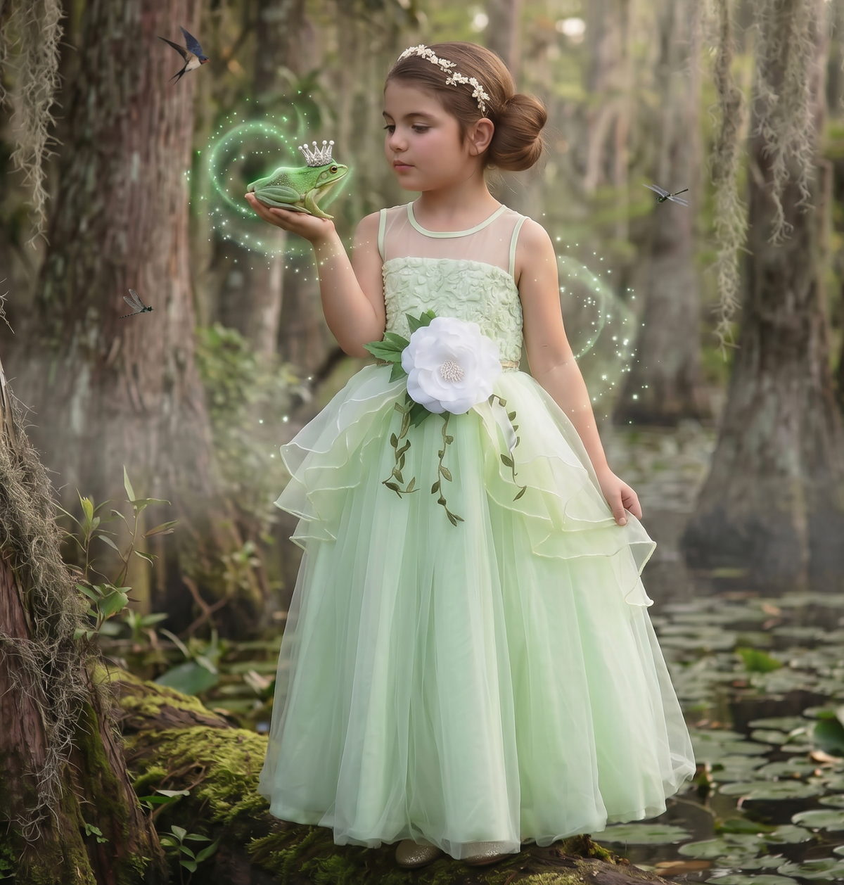 FROG PRINCESS GOWN & BELT SET