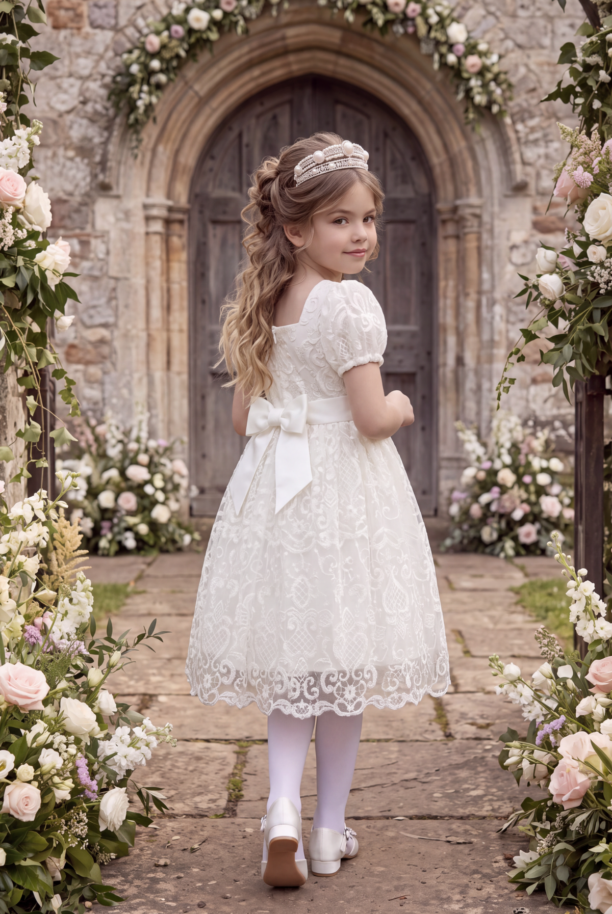 LEIA LACE  WHITE DRESS