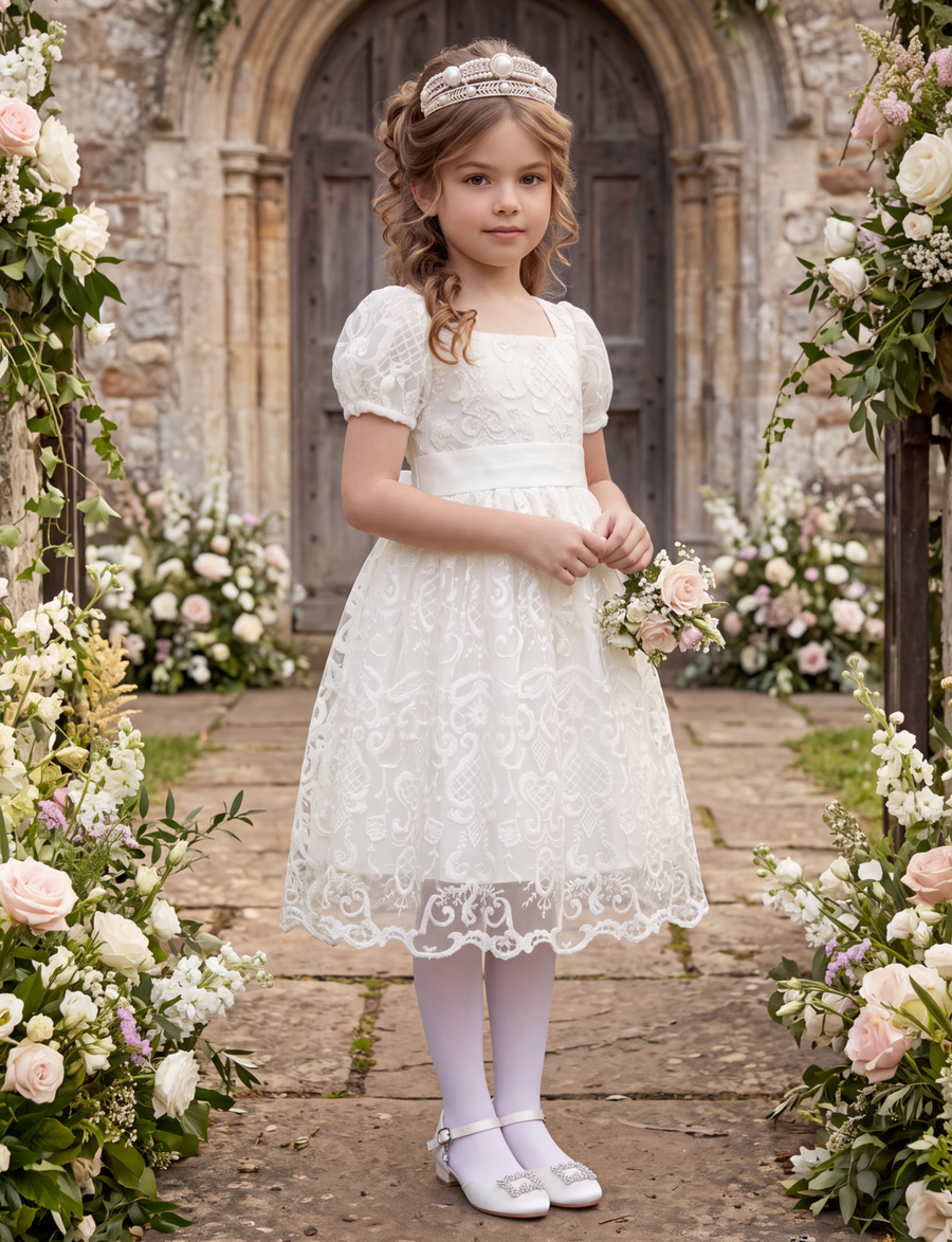 LEIA LACE  WHITE DRESS