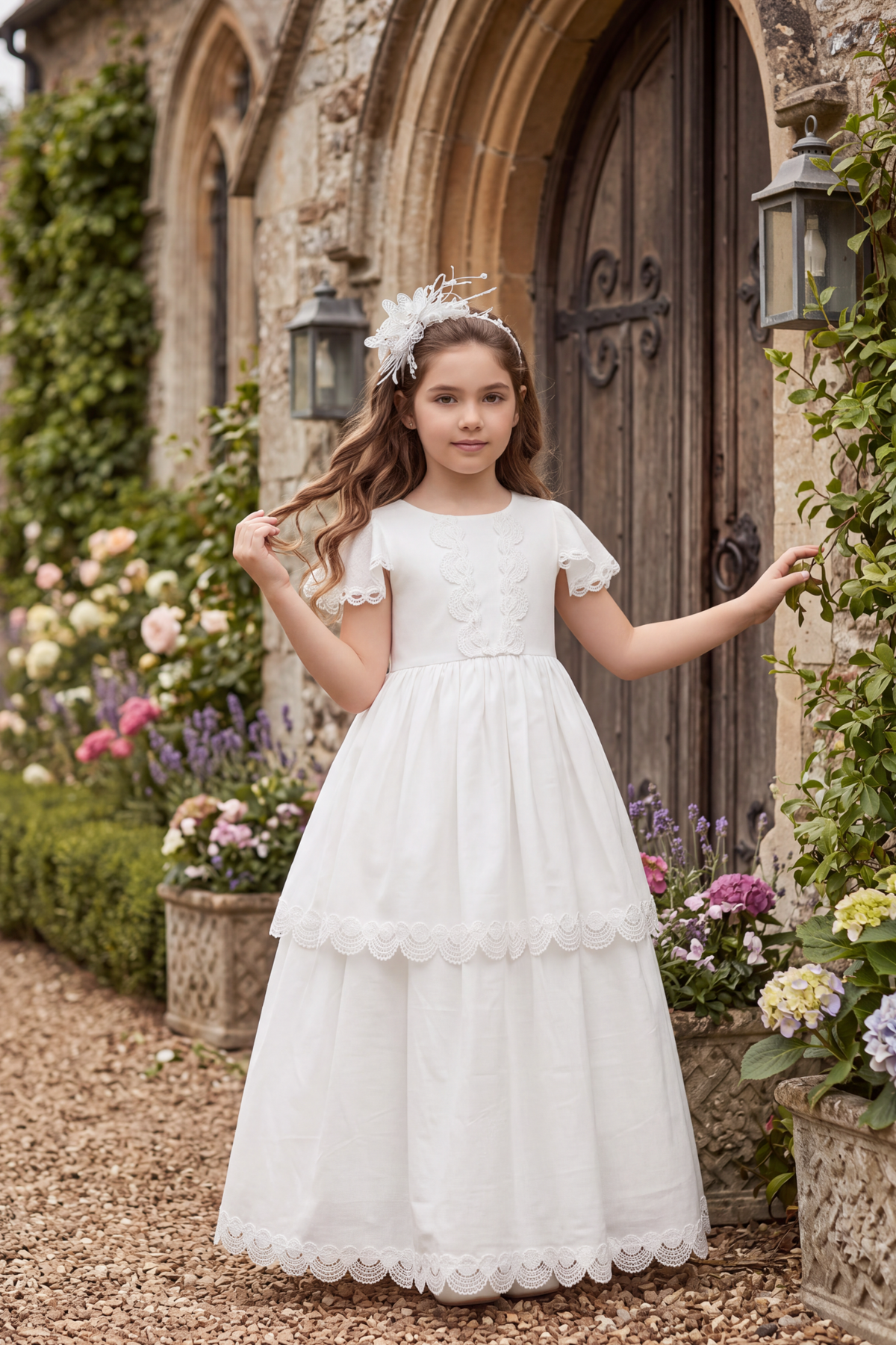HELENA WHITE RUFFLE GOWN