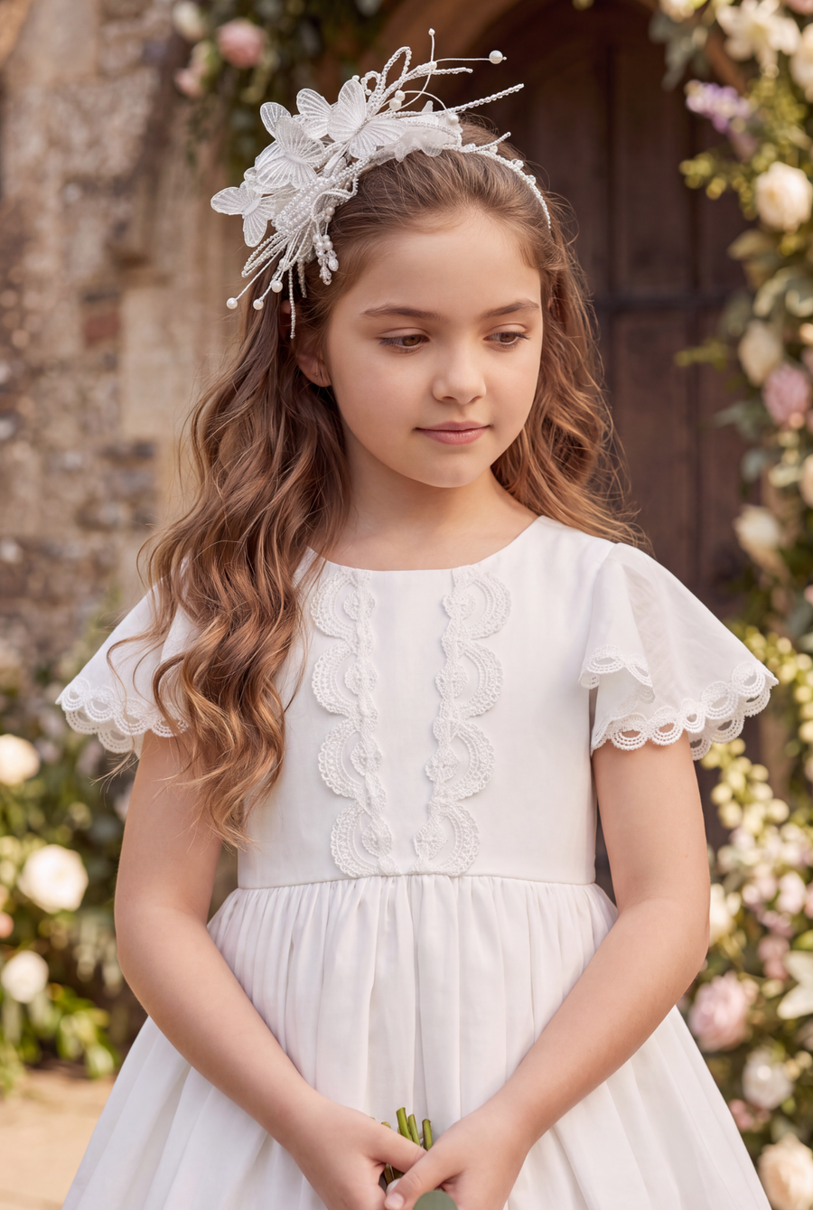 HELENA WHITE RUFFLE GOWN
