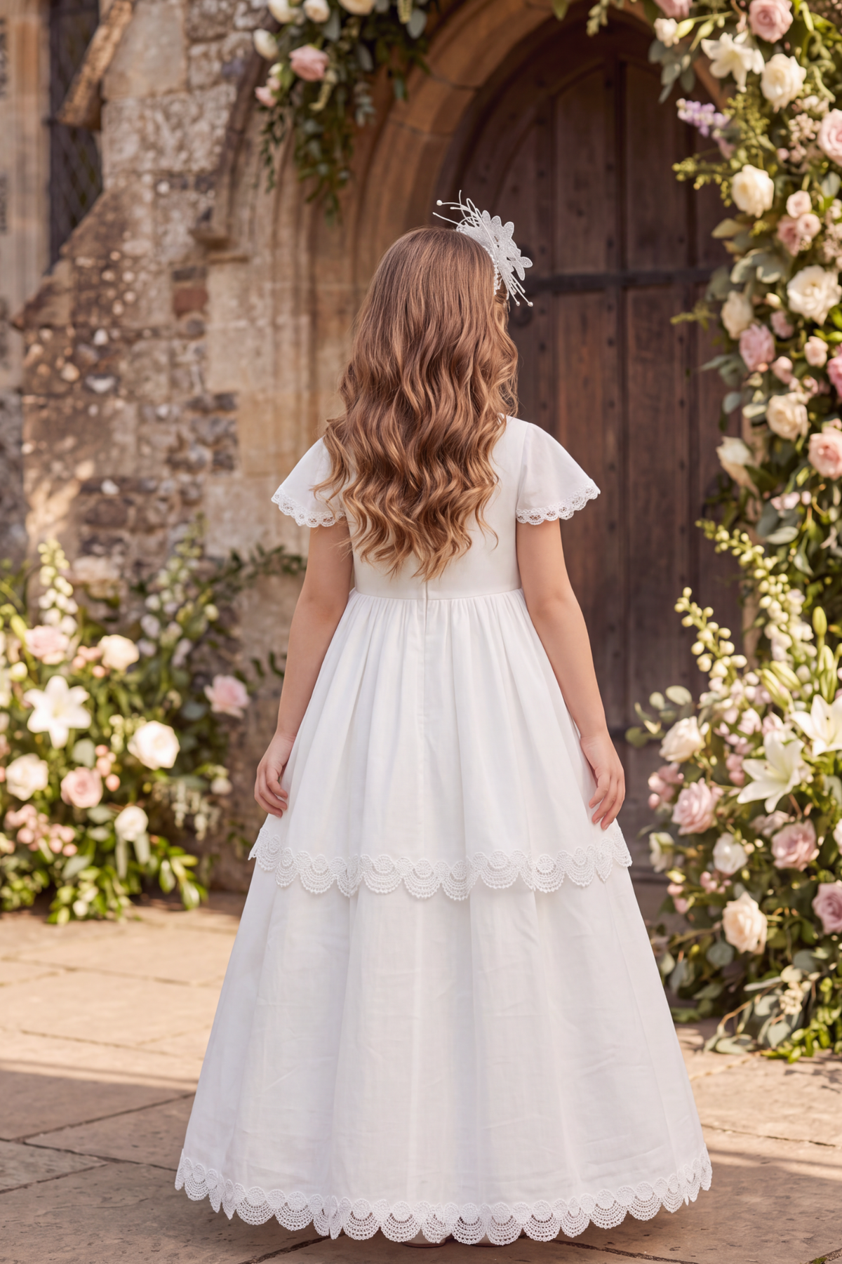 HELENA WHITE RUFFLE GOWN