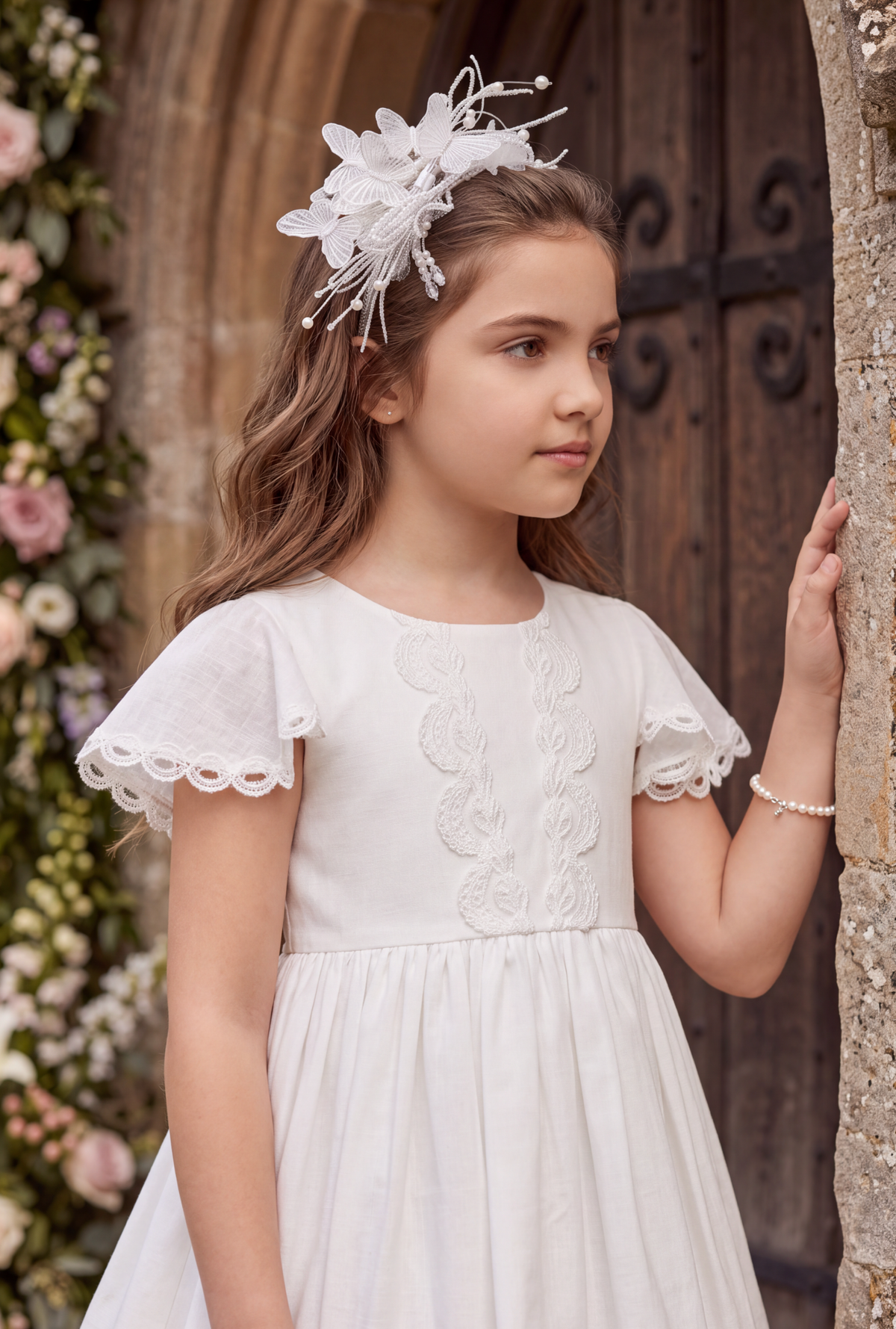HELENA WHITE RUFFLE GOWN
