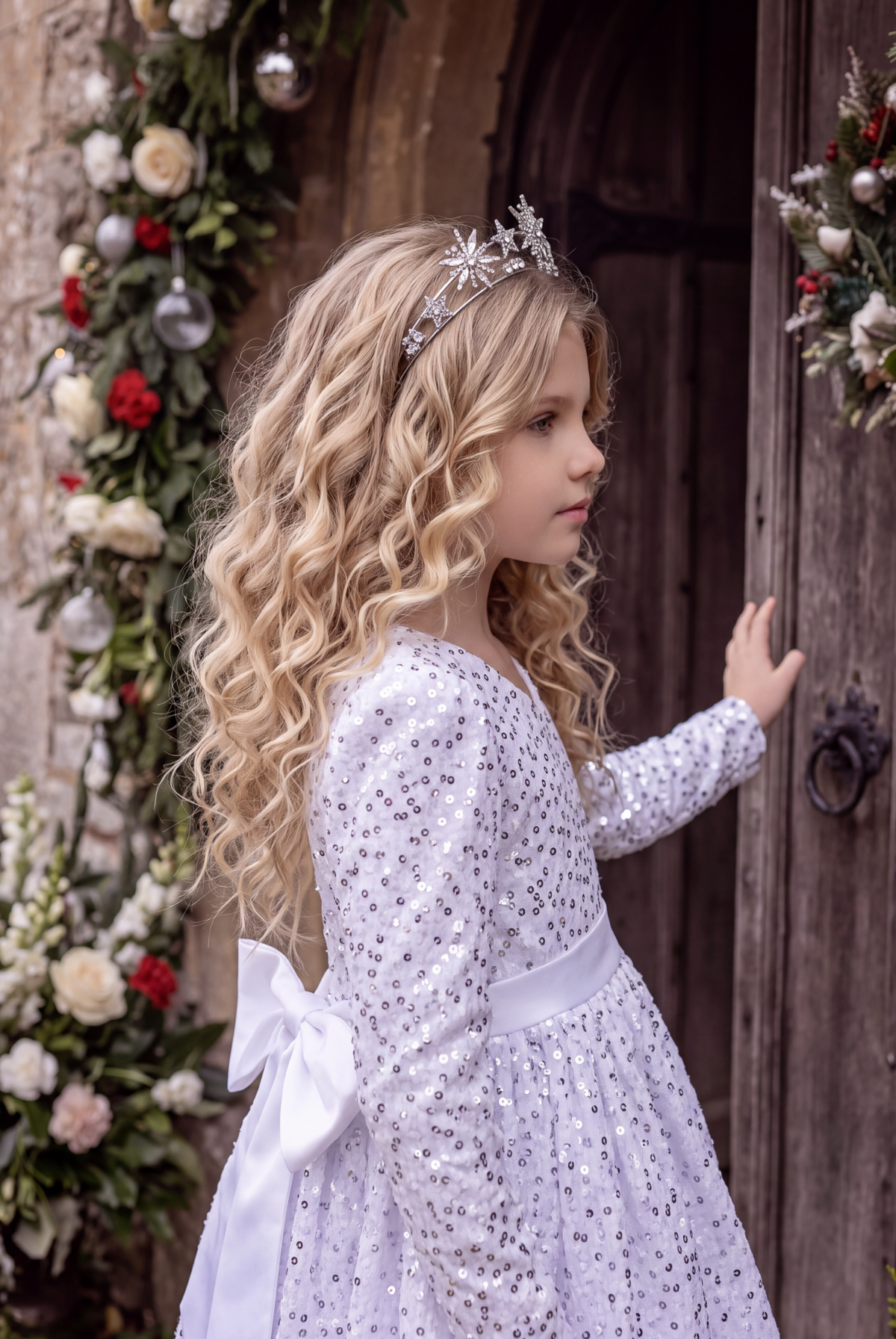 ELVA WHITE SEQUIN DRESS