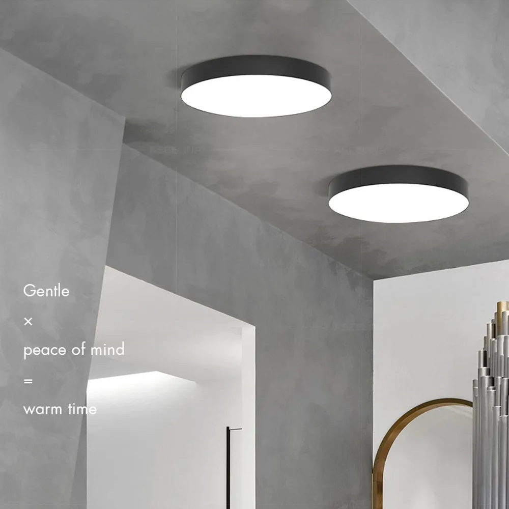 Round LED Ceiling Light with Metal Frame