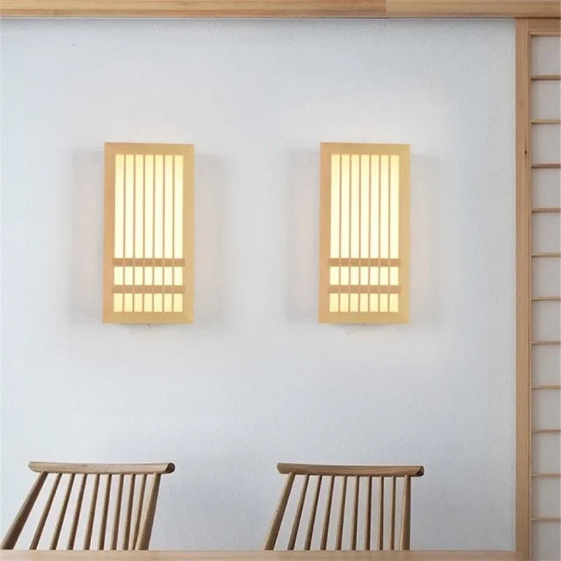 Japandi Wooden Wall Light LED Minimalist Decorative Sconce