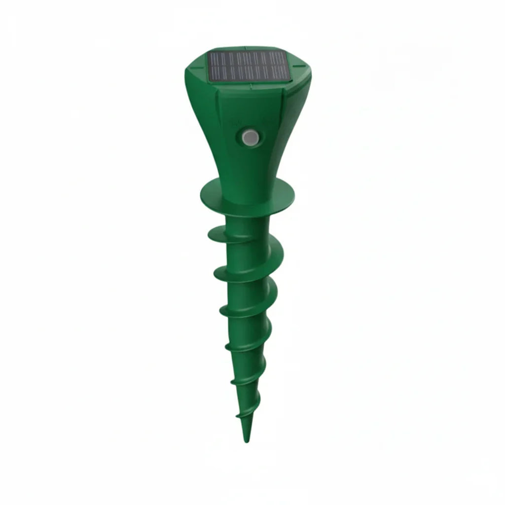 Solar Mole Repellent Stake Ultrasonic Garden Pest Deterrent