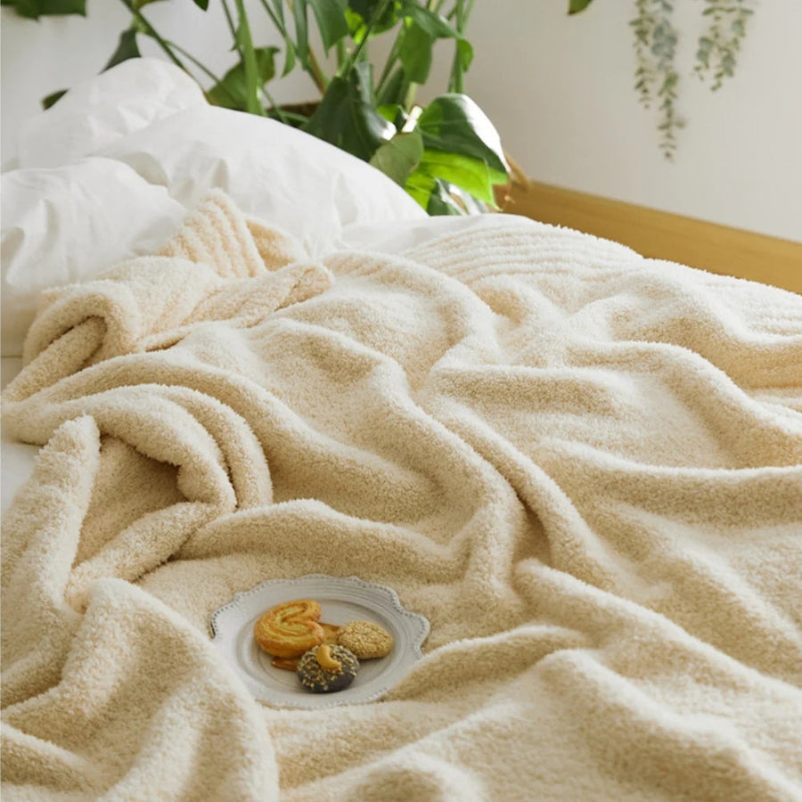 Soft Nest Minimalist Knit Throw Blanket