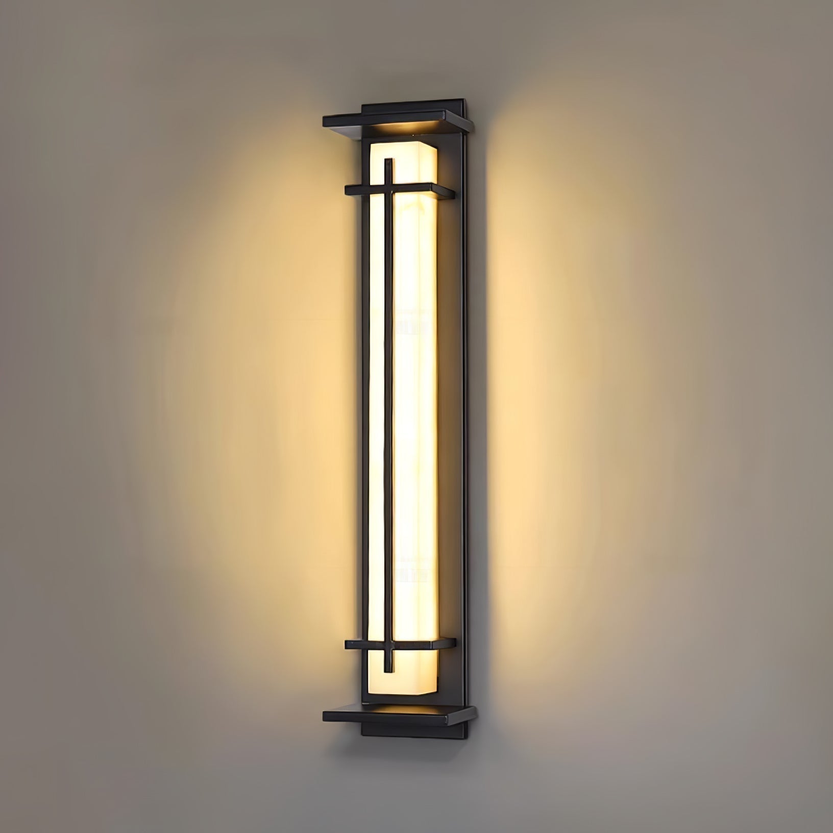 Outdoor Wall Light Waterproof LED Alabaster Style Exterior Lamp