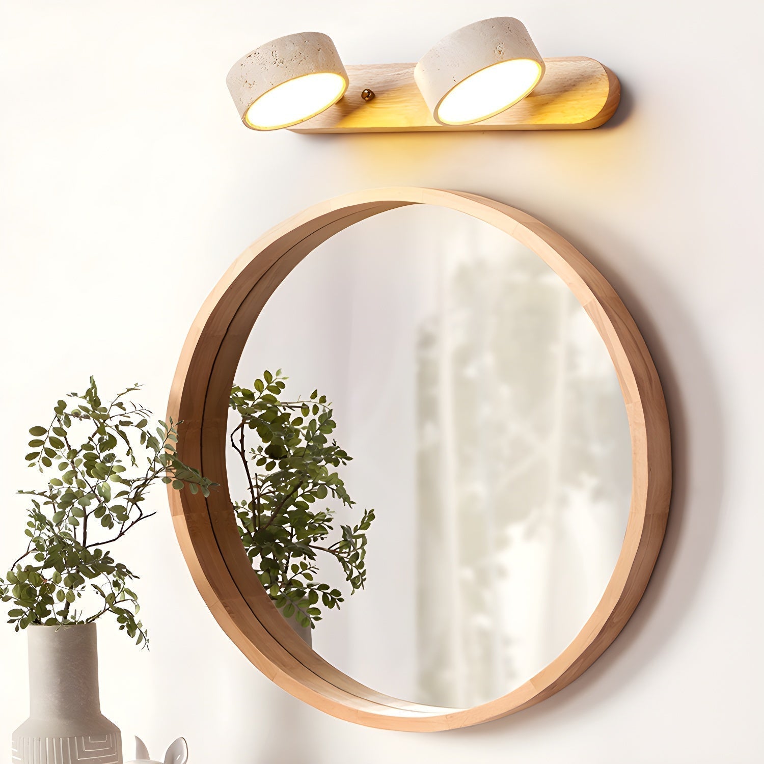 Modern Travertine  Duo Wall Light