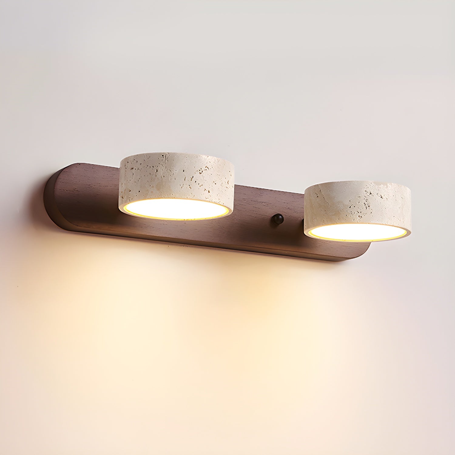 Modern Travertine  Duo Wall Light