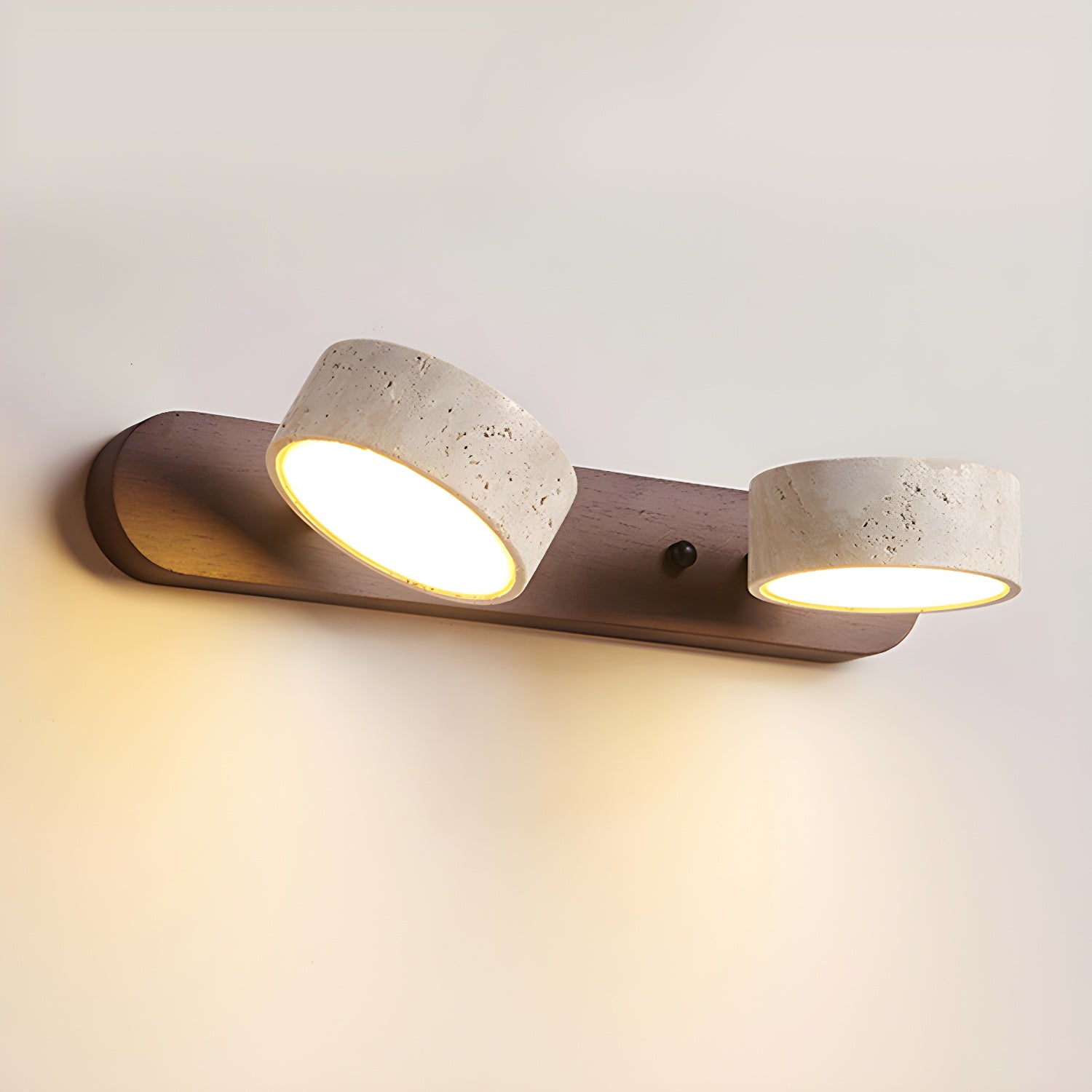Modern Travertine  Duo Wall Light