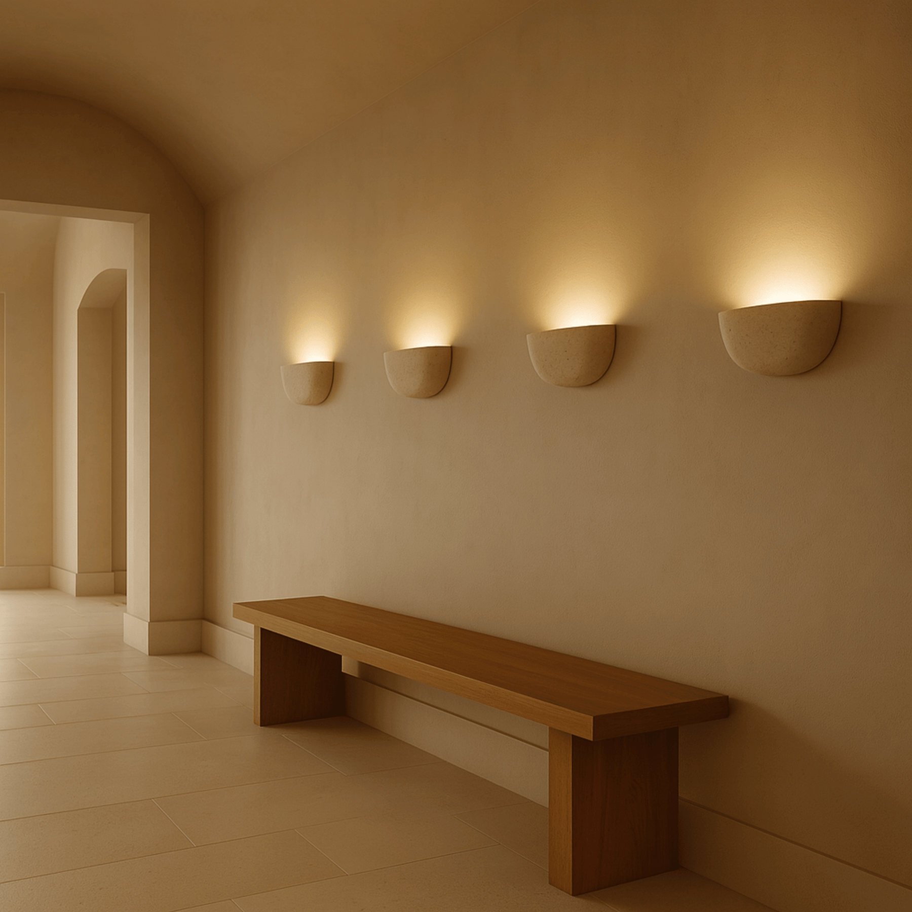 Wabi Sabi Stone Wall Sconce Soft Ambient Lighting