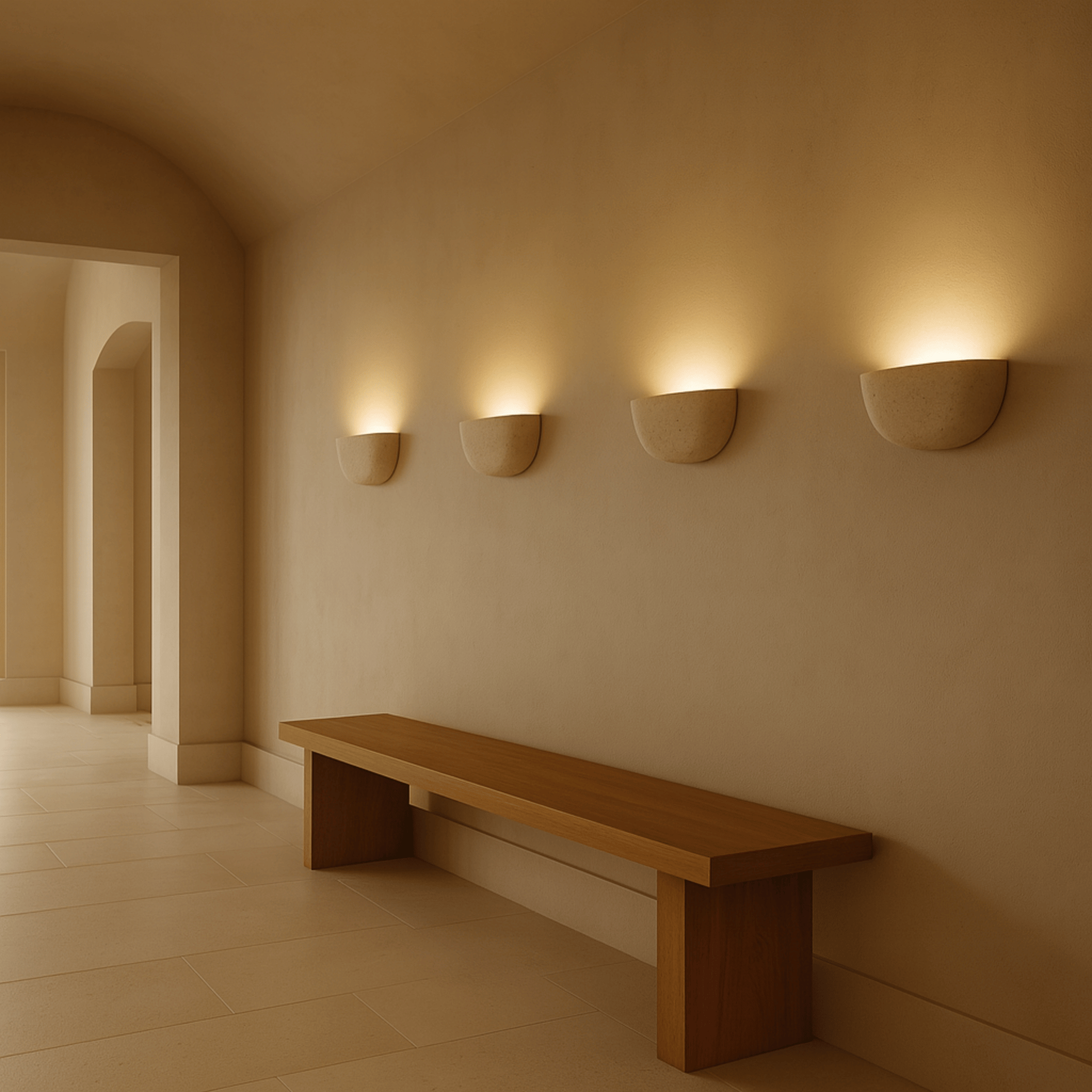 Wabi Sabi Stone Wall Sconce Soft Ambient Lighting