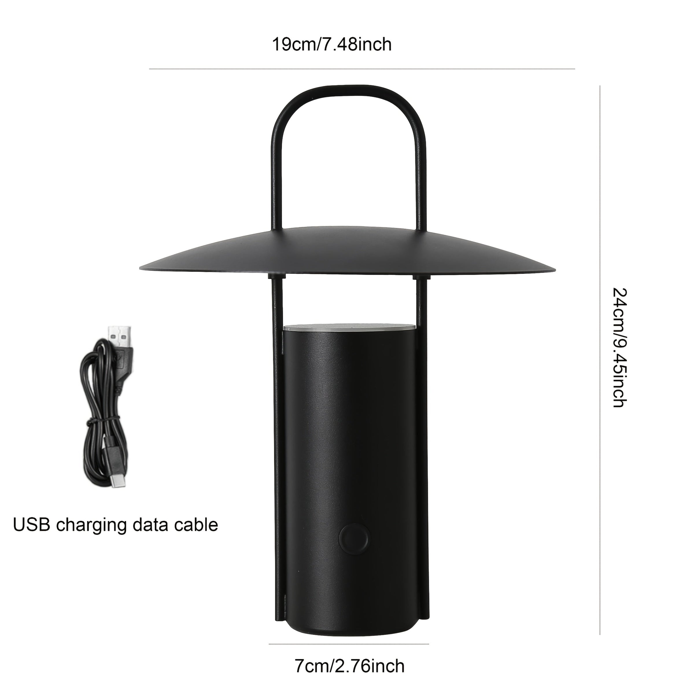 Wireless LED Touch Lamp | USB Rechargeable Metal Table Light