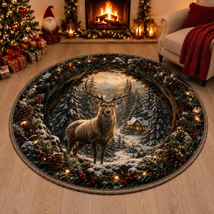 Santa's Christmas Wonderland | 3D Illusion Rug