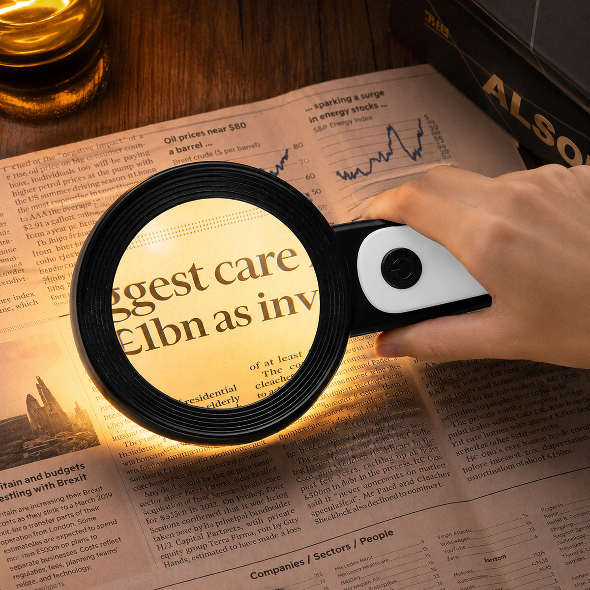 EASYFOCUS | 30X Magnifying Glass for Seniors | Read Small Print with Ease