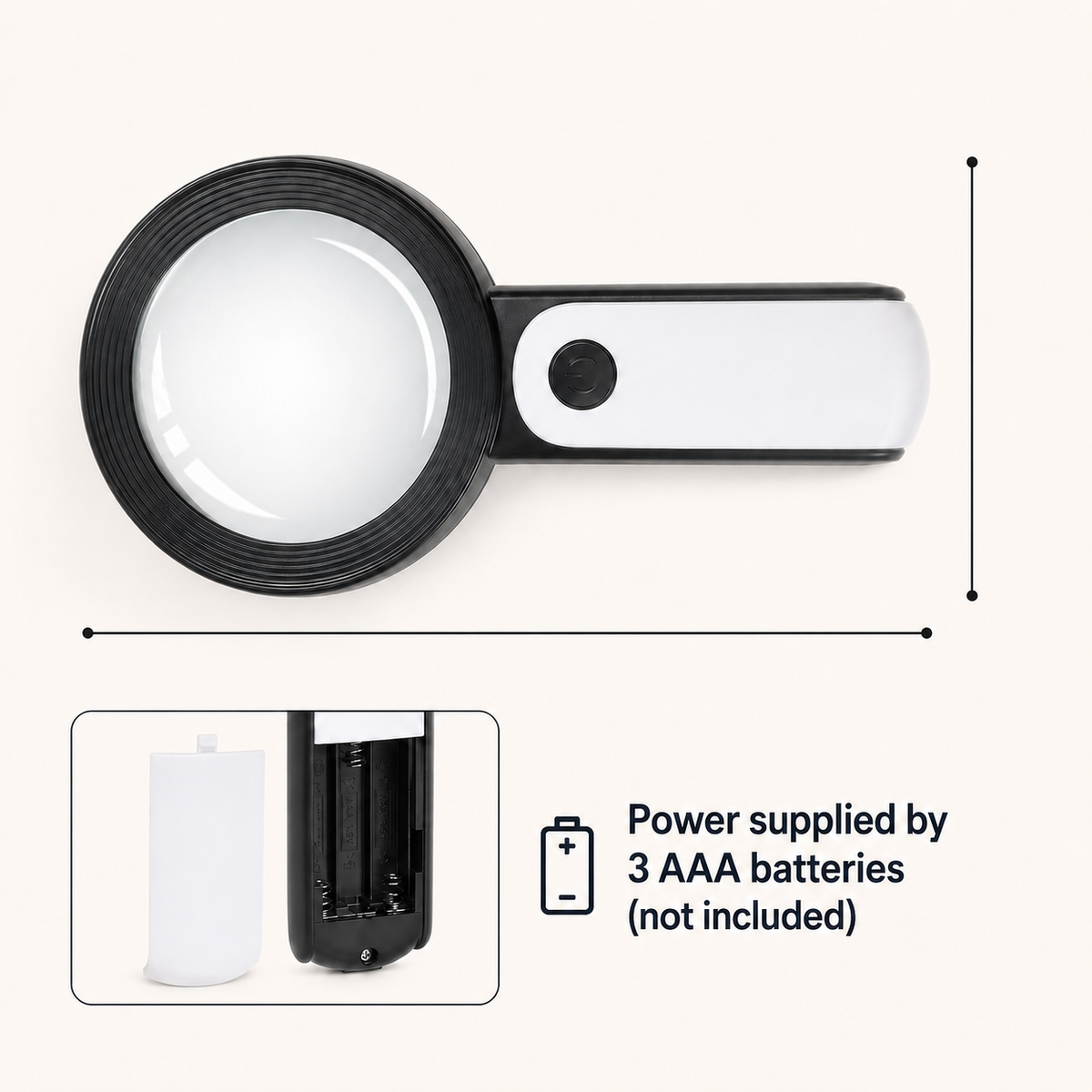 EASYFOCUS | 30X Magnifying Glass for Seniors | Read Small Print with Ease