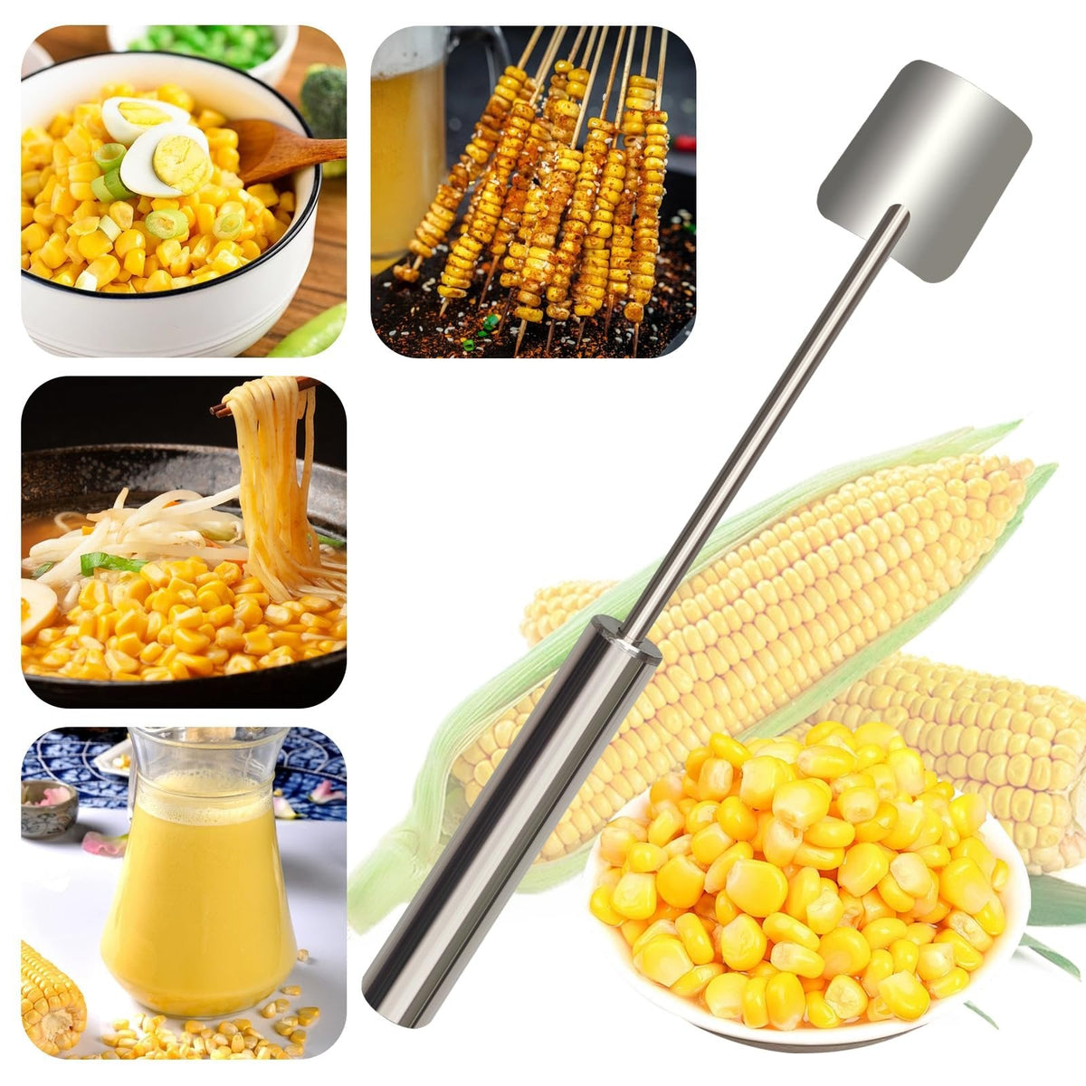 Stainless Steel Corn Stripper Tool | Corn Cob Kernel Remover