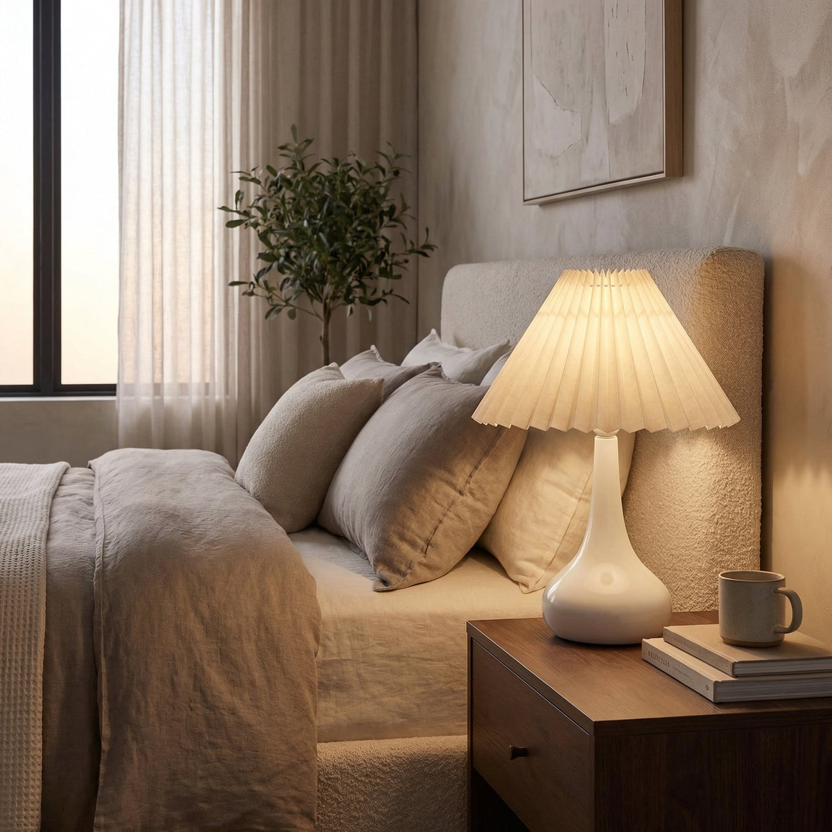Modern Pleated Shade Table Lamp
