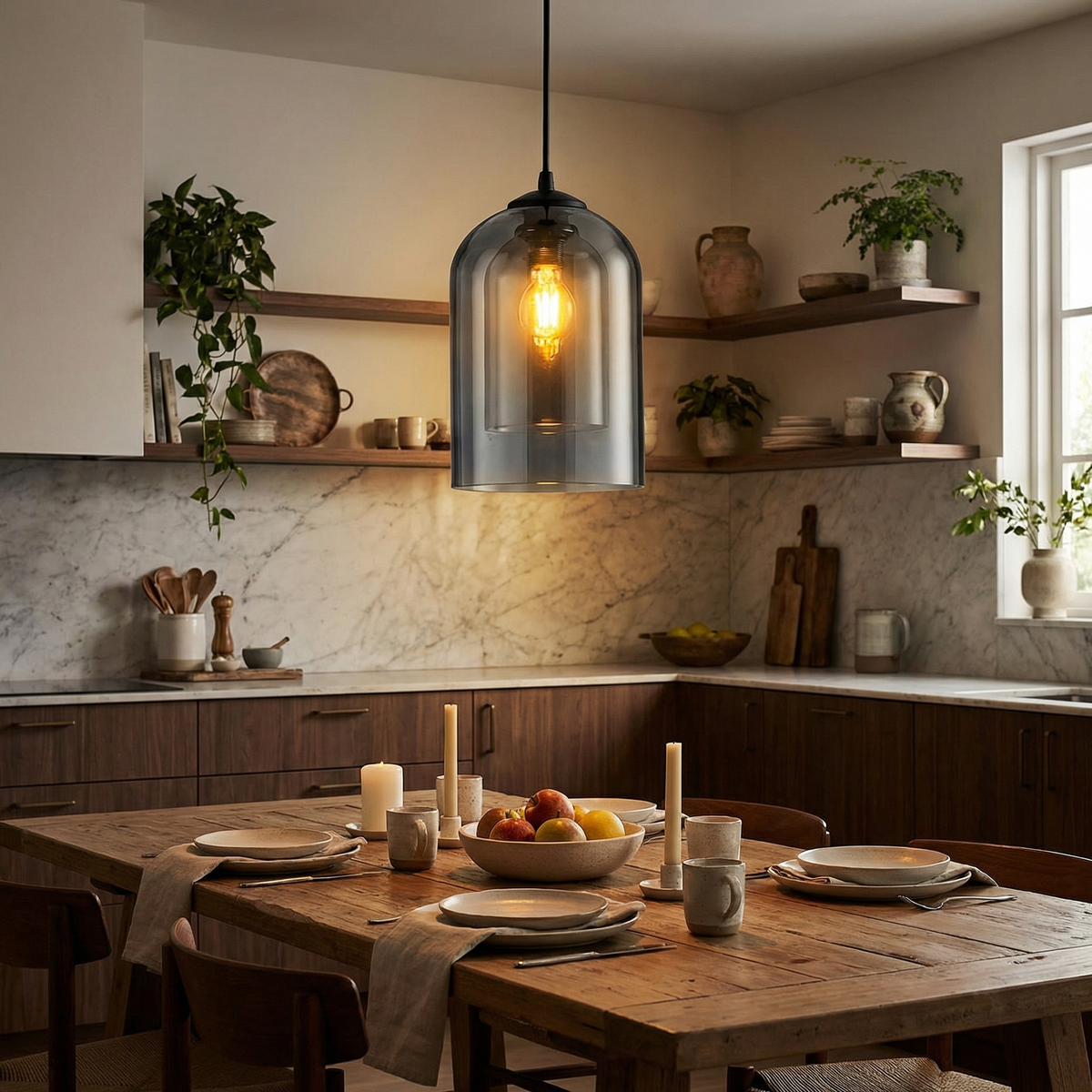 Nordic Single-Head Glass Pendant Light