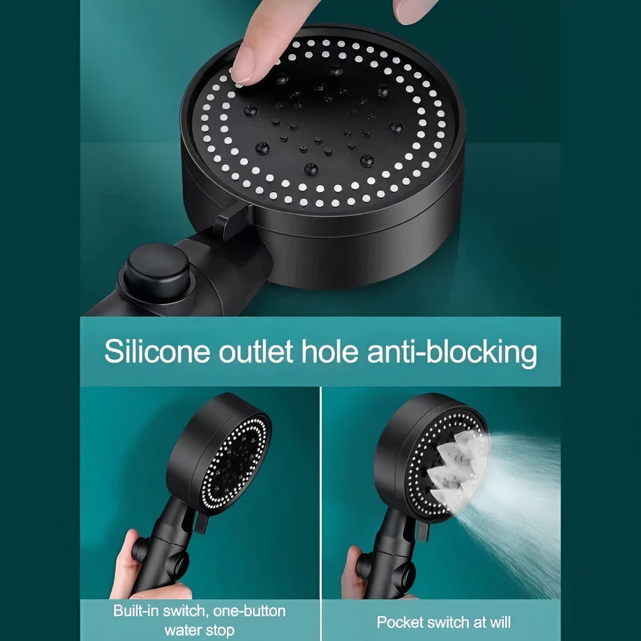 Versatile High Pressure Filtered Shower Head with 5 Modes