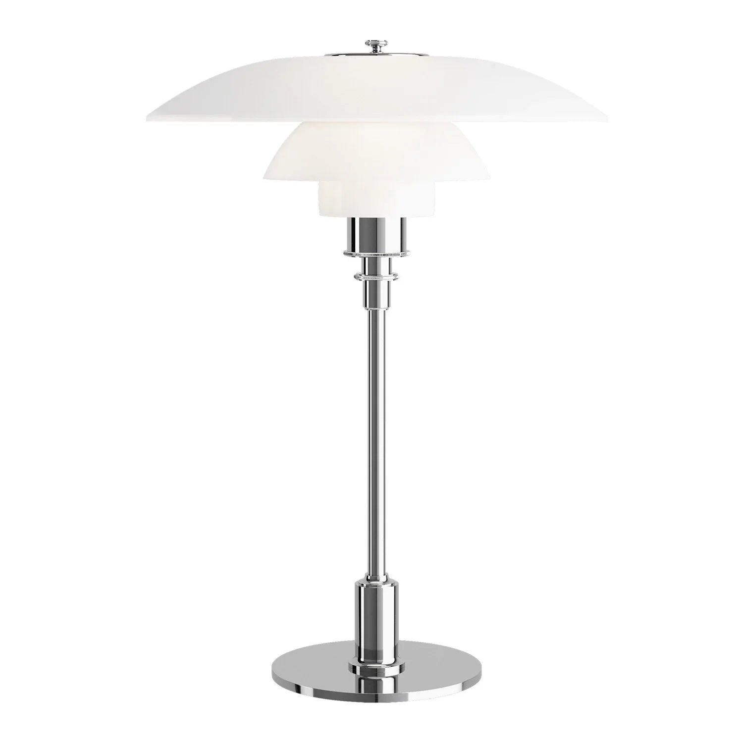 Vintage Danish Glass Shade Table Lamp