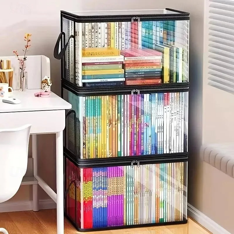 Heavy-Duty Transparent Storage Boxes with Easy-Open Lids
