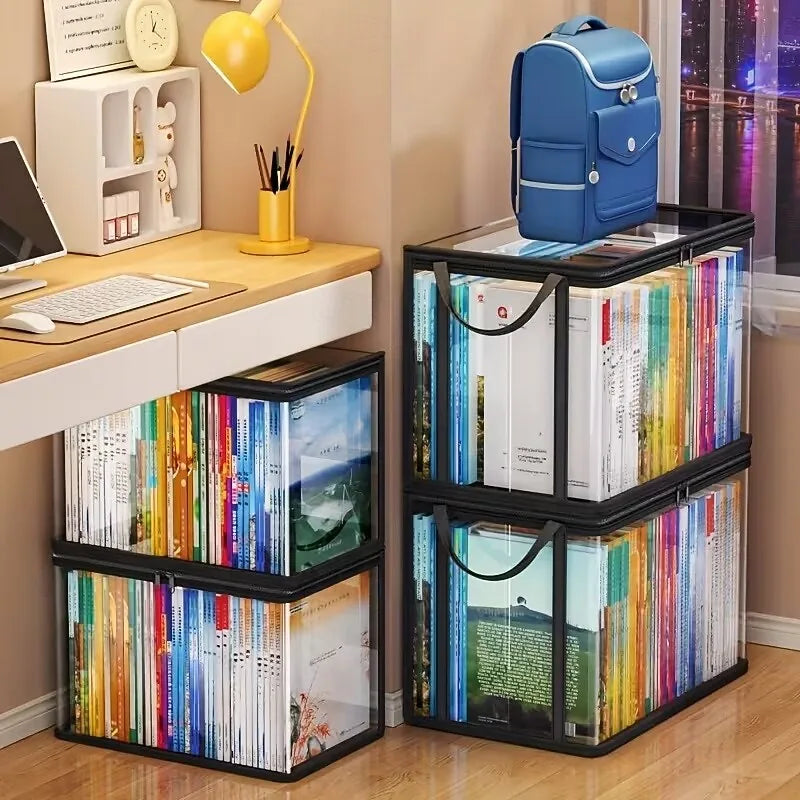 Heavy-Duty Transparent Storage Boxes with Easy-Open Lids