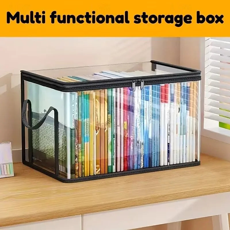 Heavy-Duty Transparent Storage Boxes with Easy-Open Lids