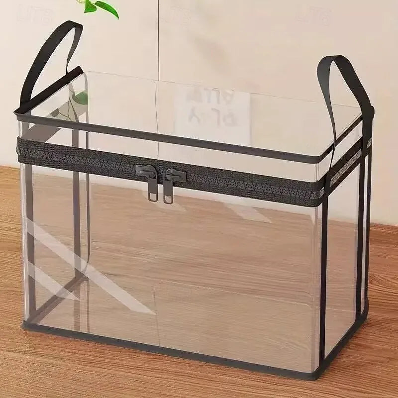 Heavy-Duty Transparent Storage Boxes with Easy-Open Lids