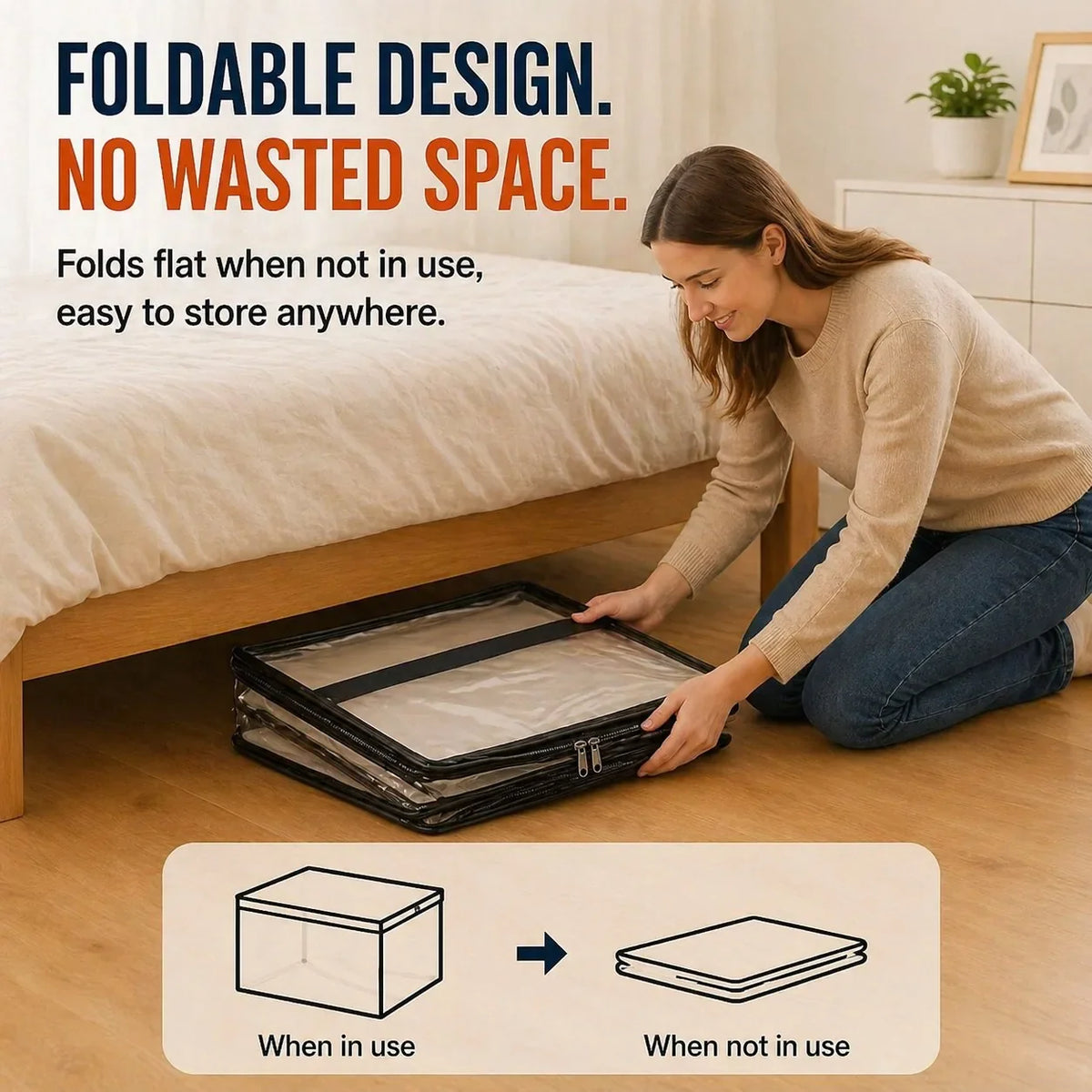 Heavy-Duty Transparent Storage Boxes with Easy-Open Lids