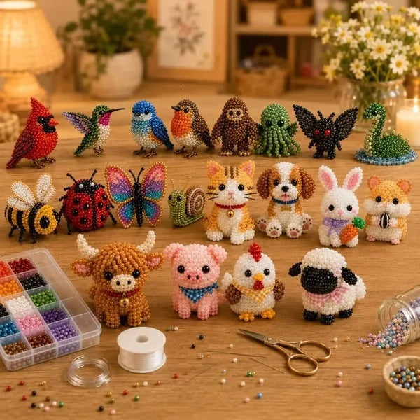 Mini Beaded Animal DIY Craft Kit