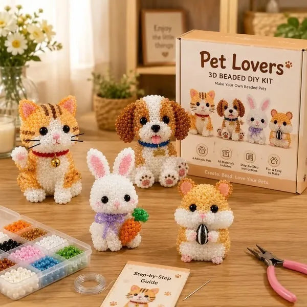 Mini Beaded Animal DIY Craft Kit
