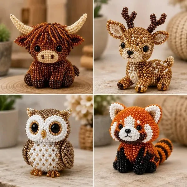 Mini Beaded Animal DIY Craft Kit