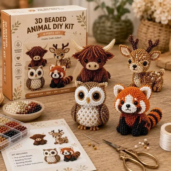 Mini Beaded Animal DIY Craft Kit