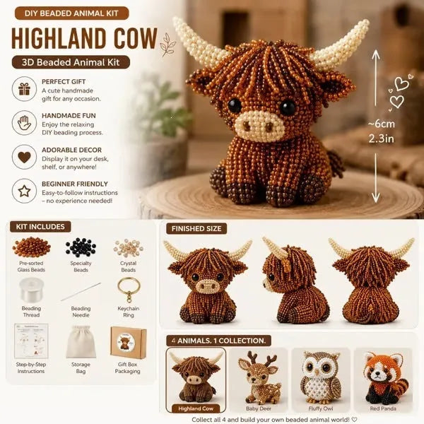 Mini Beaded Animal DIY Craft Kit