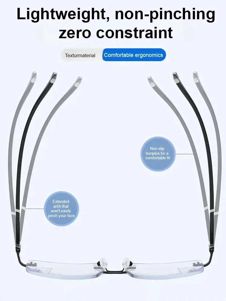 Frameless Diamond-Cut Blue Light Glasses