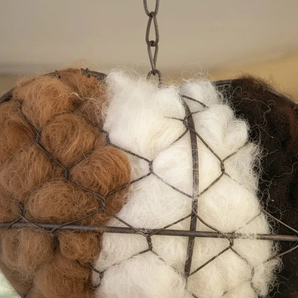 Handmade Alpaca Fiber Nesting Heart
