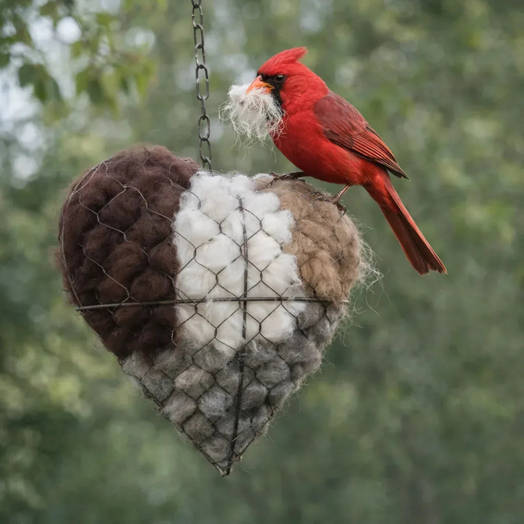 Handmade Alpaca Fiber Nesting Heart