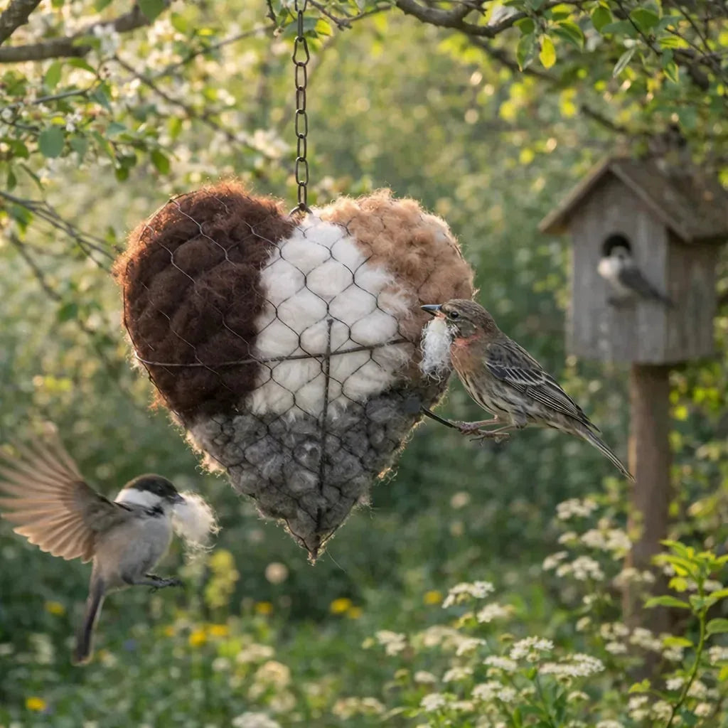 Handmade Alpaca Fiber Nesting Heart