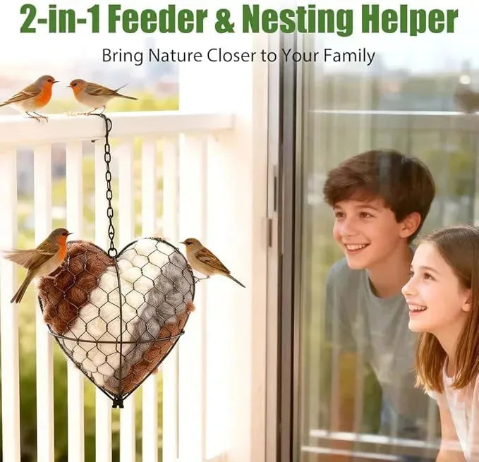 Handmade Alpaca Fiber Nesting Heart
