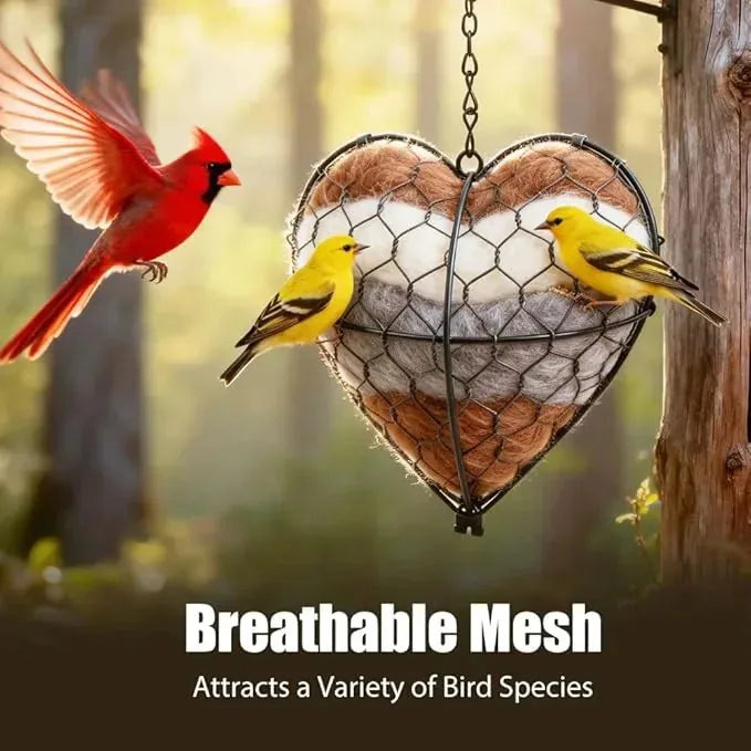 Handmade Alpaca Fiber Nesting Heart